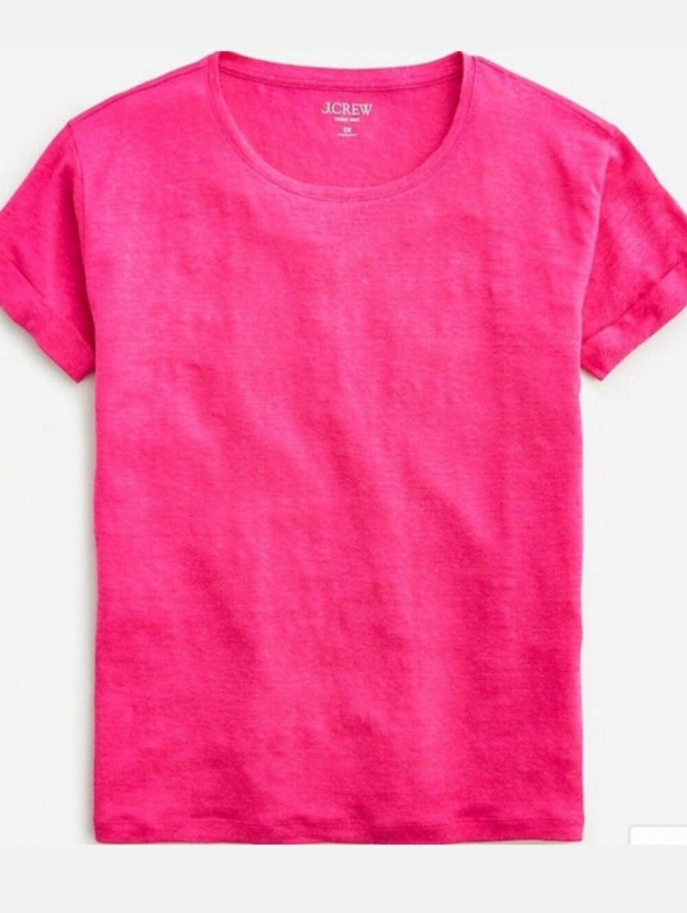 J. Crew Hot Pink Linen Shirt